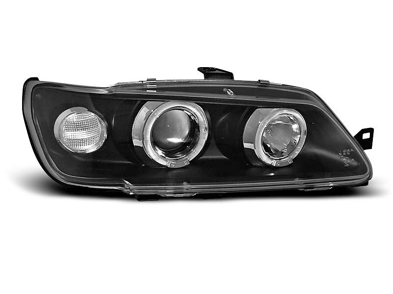 Tuning-Tec LED Angel Eyes Scheinwerfer für Peugeot 306 93-97 schwarz
