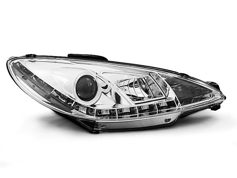 Tuning-Tec LED Tagfahrlicht Scheinwerfer für Peugeot 206 98-02 chrom