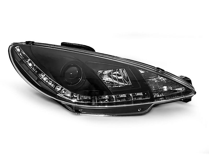 Tuning-Tec LED Tagfahrlicht Scheinwerfer für Peugeot 206 98-02 schwarz