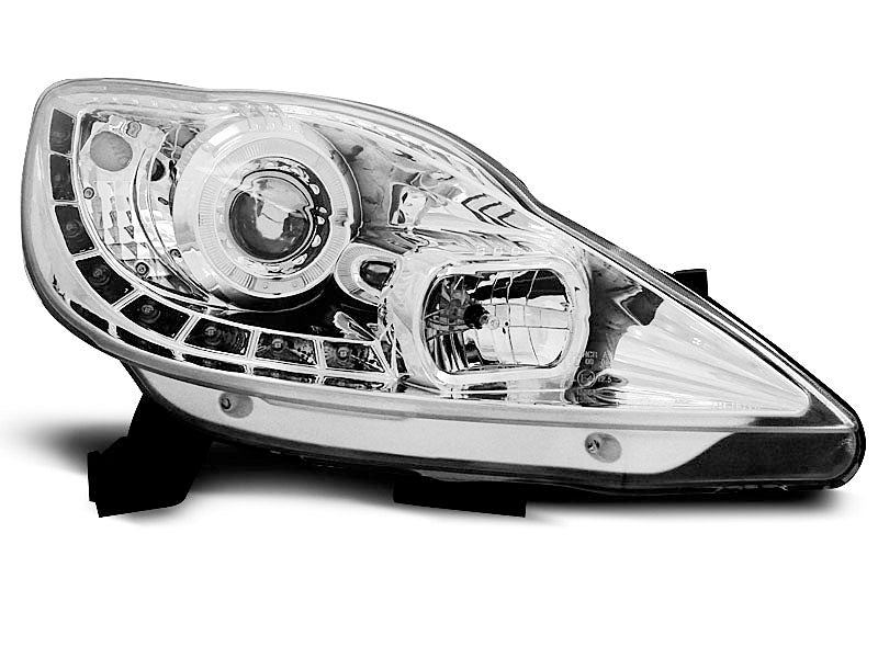 Tuning-Tec LED Angel Eyes Scheinwerfer für Peugeot 107 05-11 chrom