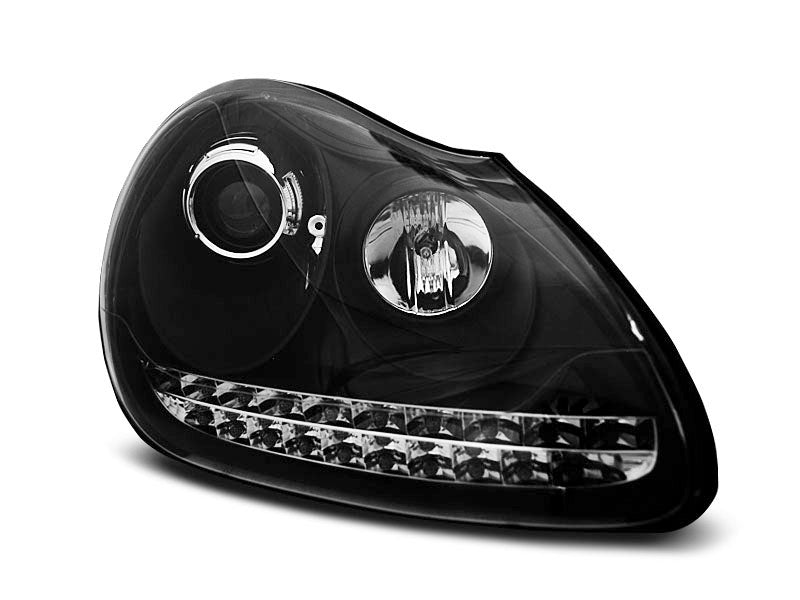 Tuning-Tec Xenon LED Tagfahrlicht Scheinwerfer für Porsche Cayenne 955 02-06 schwarz