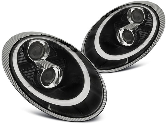 Tuning-Tec Xenon LED Tagfahrlicht Scheinwerfer für Porsche 911 997 04-09 schwarz