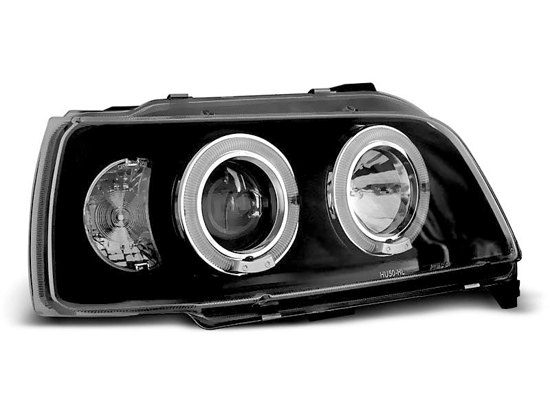 Tuning-Tec LED Angel Eyes Scheinwerfer für Renault Clio 1 90-95 schwarz