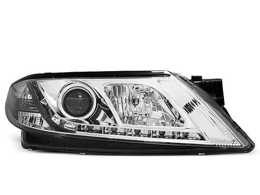 Tuning-Tec LED Tagfahrlicht Scheinwerfer für Renault Laguna 2 01-05 chrom