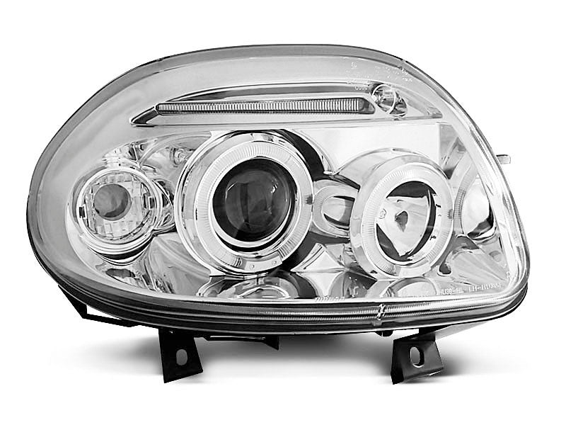 Tuning-Tec LED Angel Eyes Scheinwerfer für Renault Clio 2 98-01 chrom