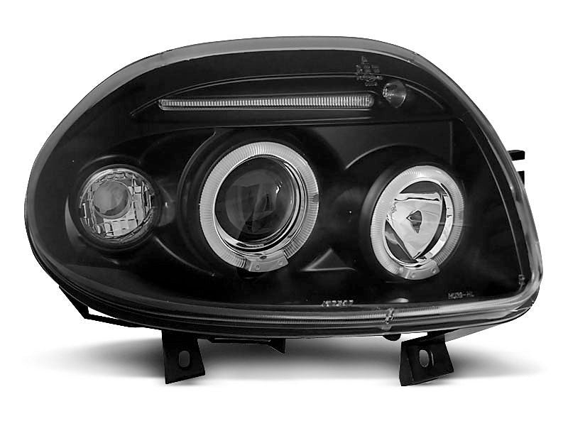 Tuning-Tec LED Angel Eyes Scheinwerfer für Renault Clio 2 98-01 schwarz
