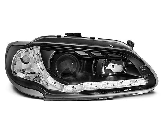 Tuning-Tec LED Tagfahrlicht Scheinwerfer für Renault Megane / Scenic 96-99 schwarz