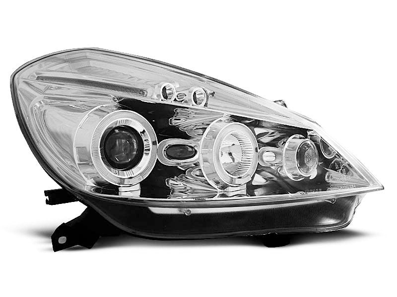 Tuning-Tec LED Angel Eyes Scheinwerfer für Renault Clio 3 05-09 chrom