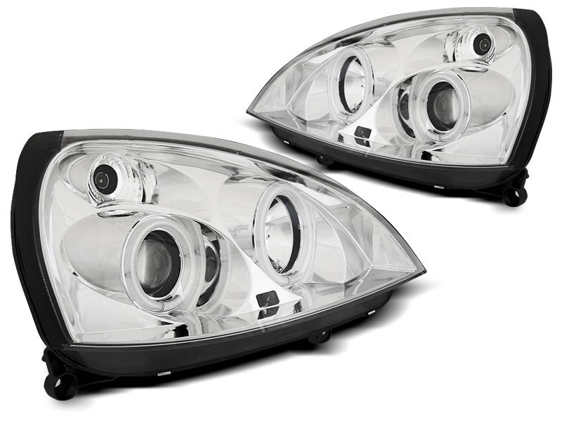Tuning-Tec CCFL Angel Eyes Scheinwerfer für Renault Clio 2 01-05 chrom