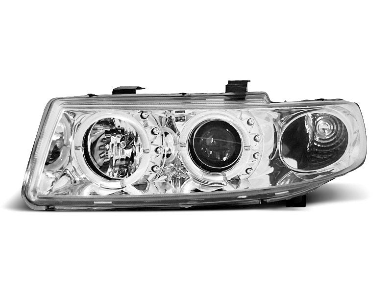 Tuning-Tec LED Angel Eyes Scheinwerfer für Seat Leon 1M / Toledo 99-04 chrom