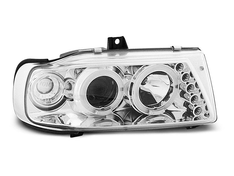 Tuning-Tec LED Angel Eyes Scheinwerfer für Seat Ibiza 6K / Cordoba 93-99 chrom