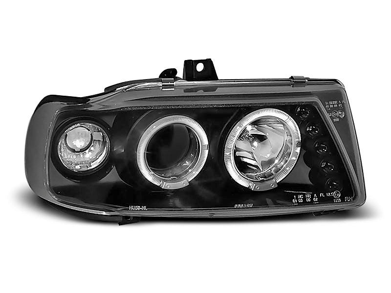 Tuning-Tec LED Angel Eyes Scheinwerfer für Seat Ibiza 6K / Cordoba 93-99 schwarz