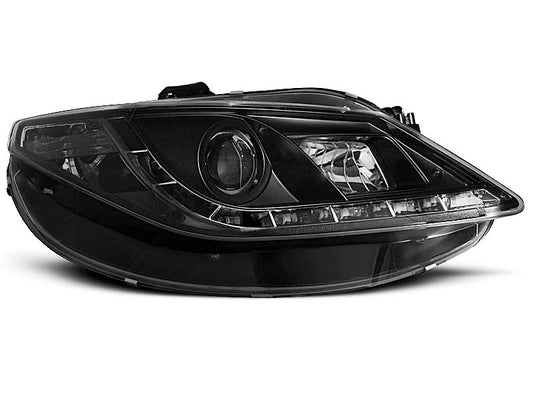 Tuning-Tec LED Tagfahrlicht Scheinwerfer für Seat Ibiza 6J 08-12 schwarz