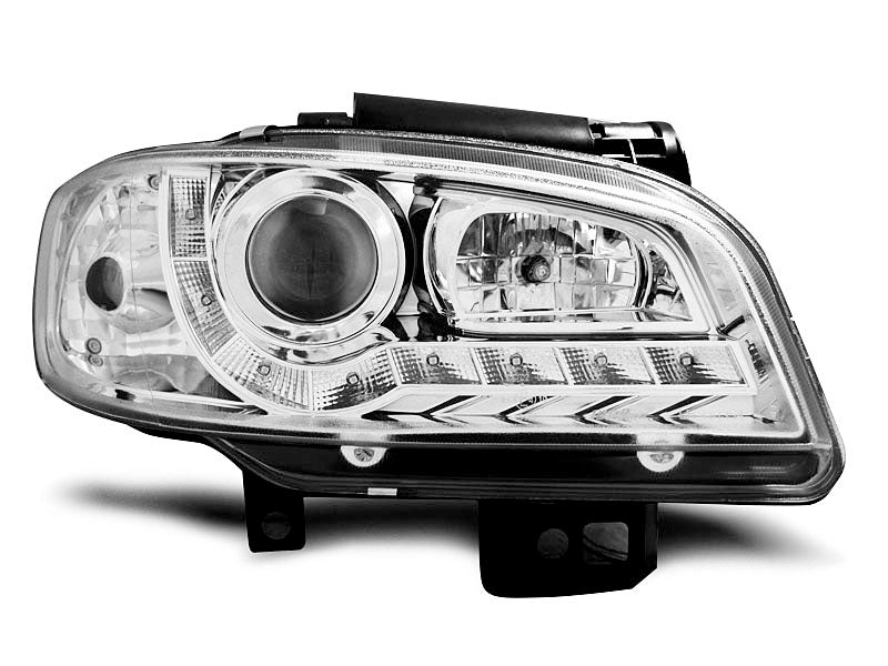 Tuning-Tec LED Tagfahrlicht Scheinwerfer für Seat Ibiza 6K / Cordoba 99-02 chrom
