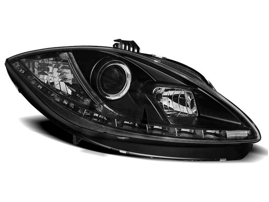 Tuning-Tec LED Tagfahrlicht Scheinwerfer für Seat Leon 1P1 Facelift / Altea 09-12 schwarz