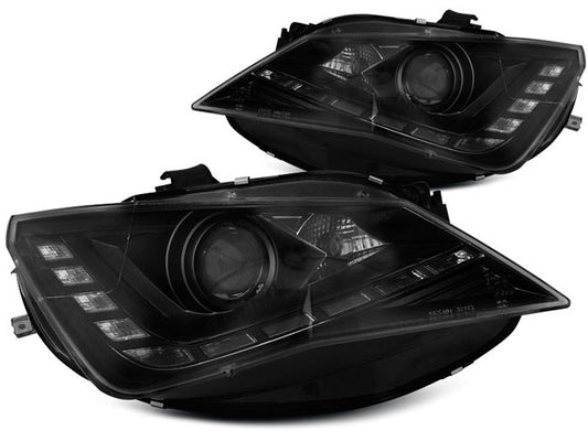 Tuning-Tec LED Tagfahrlicht Scheinwerfer für Seat Ibiza 6J Facelift 12-15 schwarz
