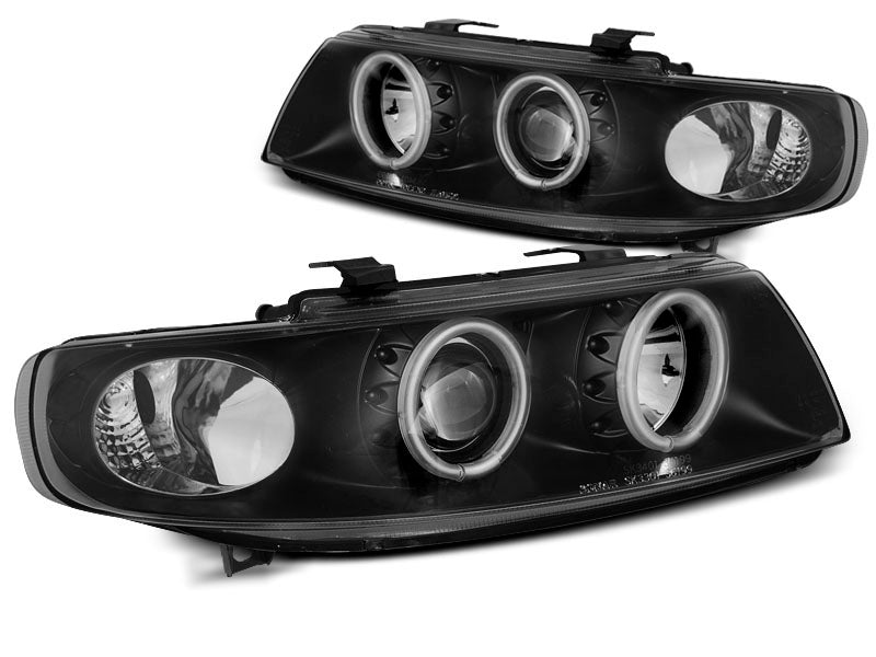 Tuning-Tec CCFL Angel Eyes Scheinwerfer für Seat Leon 1M / Toledo 99-04 schwarz
