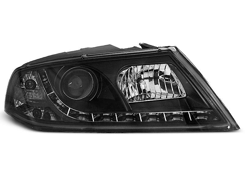 Tuning-Tec Xenon LED Tagfahrlicht Scheinwerfer für Skoda Octavia 2 (1Z) 04-08 schwarz