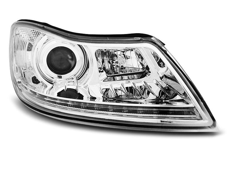 Tuning-Tec LED Tagfahrlicht Scheinwerfer für Skoda Octavia 2 (1Z Facelift) 09-12 chrom