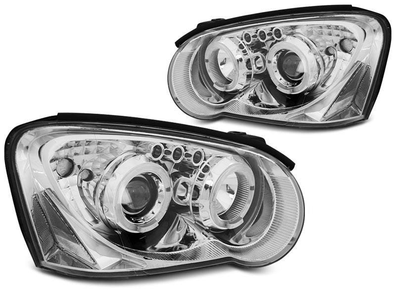 Tuning-Tec LED Angel Eyes Scheinwerfer für Subaru Impreza 2 (GD) 03-05 chrom
