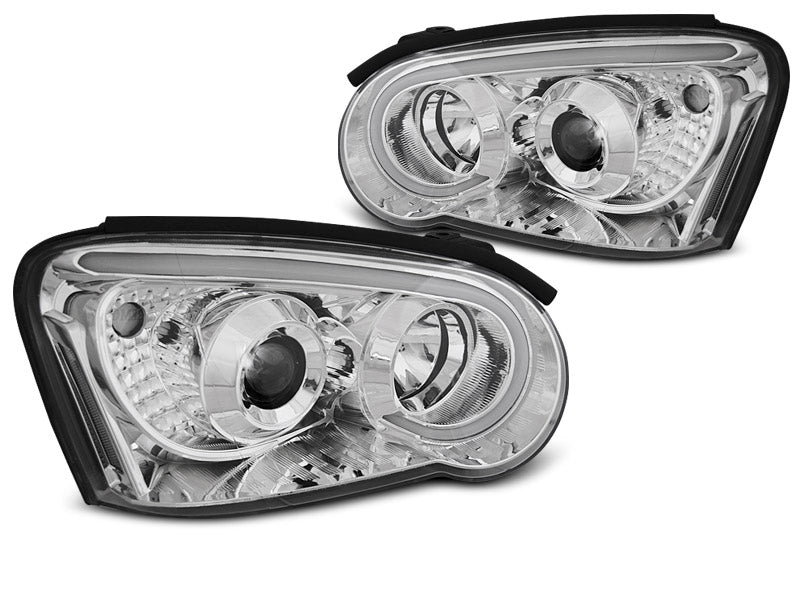 Tuning-Tec LED Tagfahrlicht Scheinwerfer für Subaru Impreza 2 Facelift (GD) 03-05 chrom