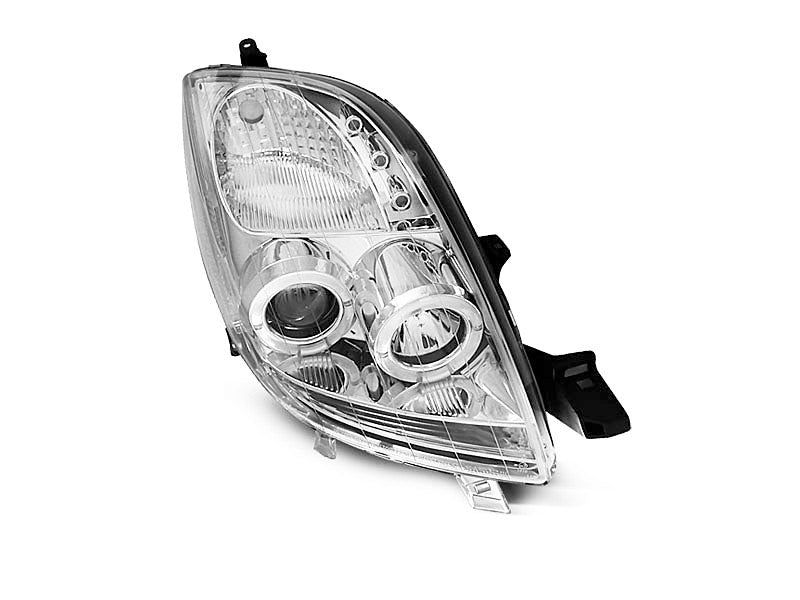 Tuning-Tec LED Angel Eyes Scheinwerfer für Toyota Yaris 06-09 chrom