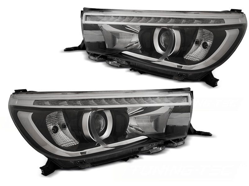 Tuning-Tec LED Tagfahrlicht Scheinwerfer für Toyota Hilux 16-22 schwarz