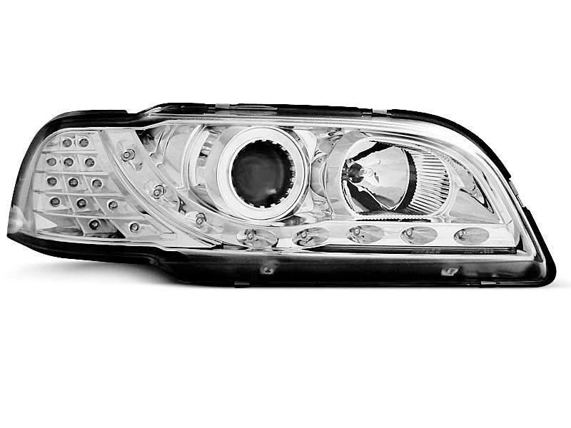 Tuning-Tec LED Tagfahrlicht Scheinwerfer für Volvo S40 / V40 96-00 chrom mit LED Blinker