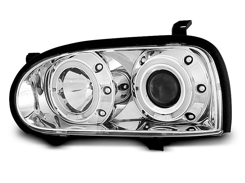 Tuning-Tec LED Angel Eyes Scheinwerfer für VW Golf 3 91-97 chrom