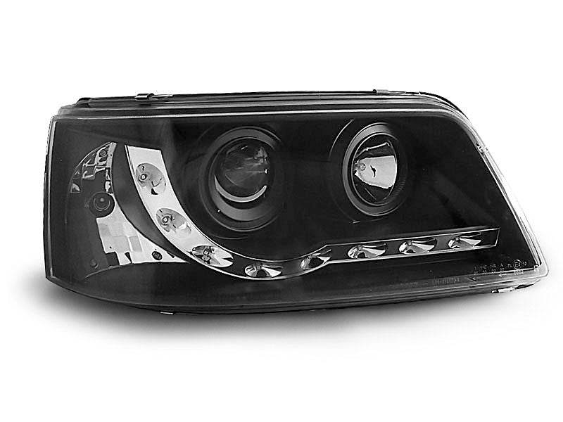 Tuning-Tec LED Tagfahrlicht Scheinwerfer für VW T5 03-09 schwarz