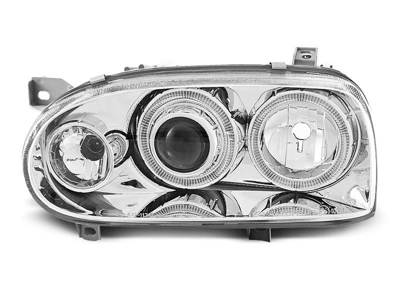 Tuning-Tec Angel Eyes Scheinwerfer für VW Golf 3 91-97 chrom