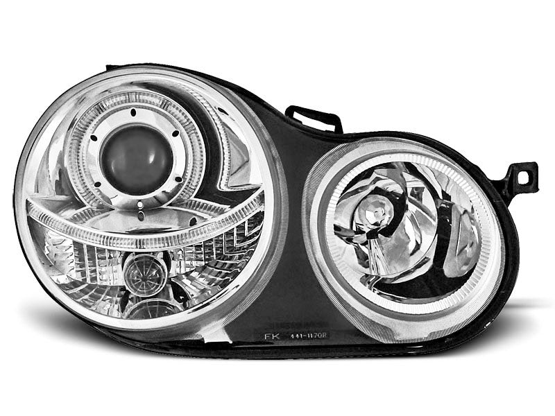 Tuning-Tec Angel Eyes Scheinwerfer für VW Polo 9N 01-05 chrom