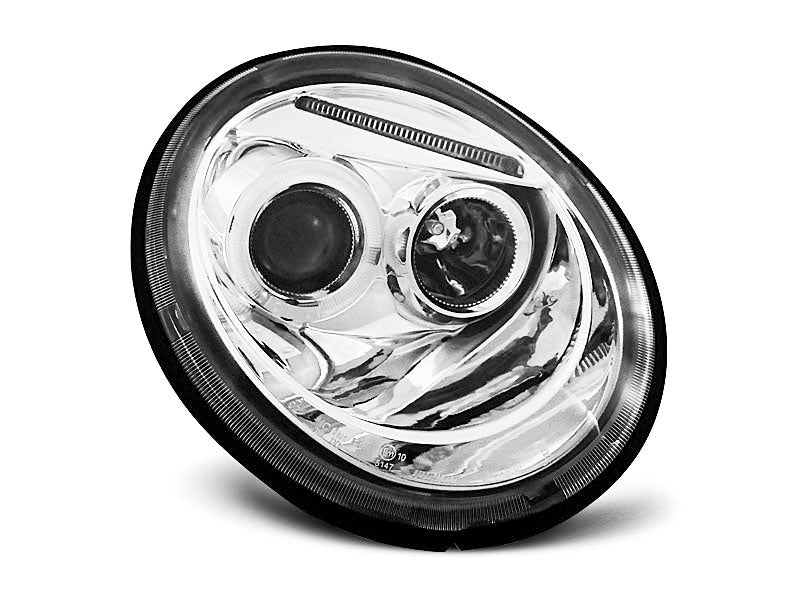 Tuning-Tec LED Angel Eyes Scheinwerfer für VW New Beetle 98-05 chrom