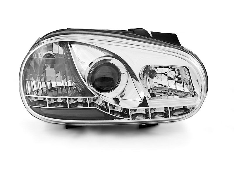 Tuning-Tec LED Tagfahrlicht Scheinwerfer für VW Golf 4 97-03 chrom