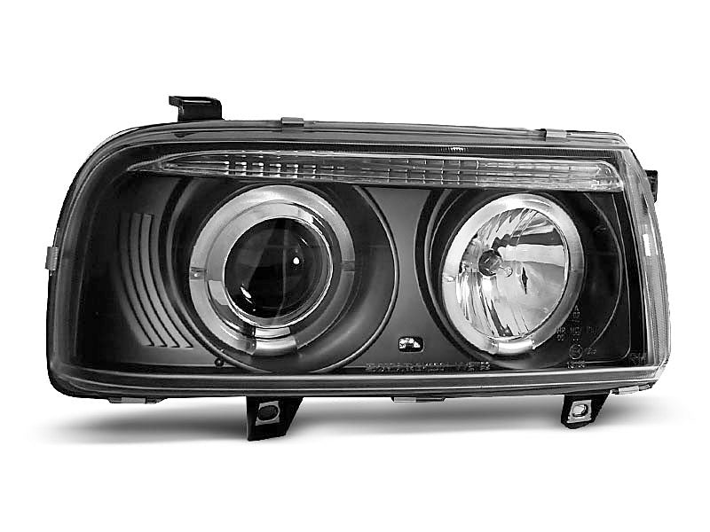 Tuning-Tec LED Angel Eyes Scheinwerfer für VW Vento 92-98 schwarz