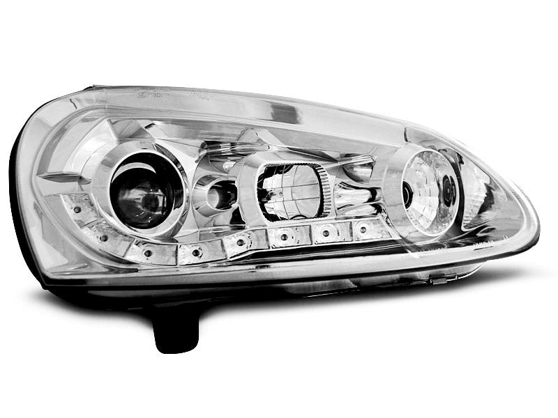 Tuning-Tec LED Tagfahrlicht Scheinwerfer für VW Golf 5 03-09 chrom