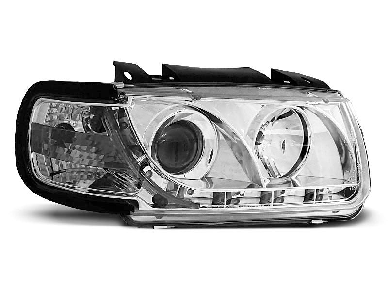 Tuning-Tec LED Tagfahrlicht Scheinwerfer für VW Polo 6N 94-99 chrom