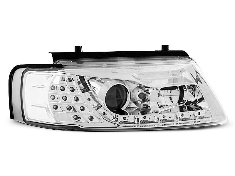 Tuning-Tec LED Tagfahrlicht Scheinwerfer für VW Passat 3B (B5) 96-00 chrom mit LED Blinker