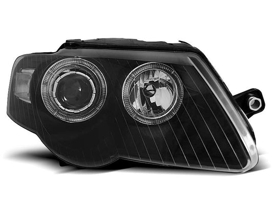 Tuning-Tec Angel Eyes Scheinwerfer für VW Passat 3C B6 05-10 schwarz