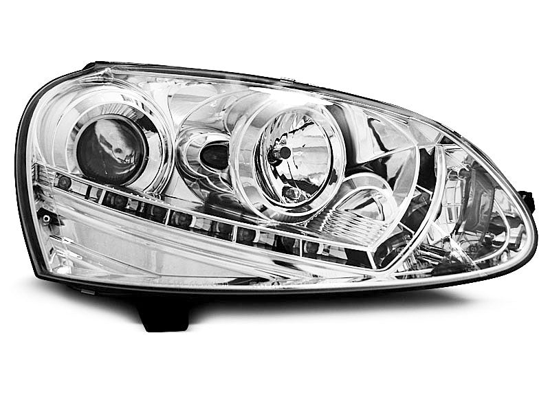 Tuning-Tec LED Tagfahrlicht Scheinwerfer für VW Golf 5 03-09 chrom