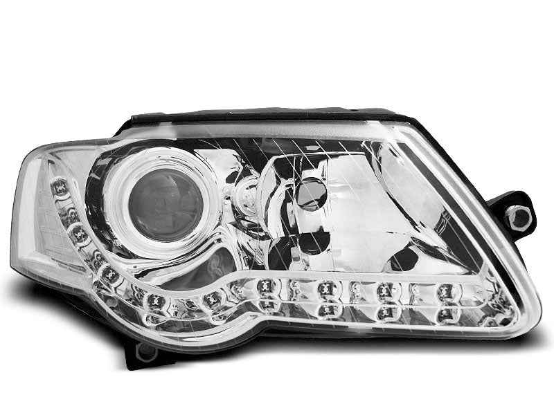 Tuning-Tec LED Tagfahrlicht Scheinwerfer für VW Passat 3C B6 05-10 chrom