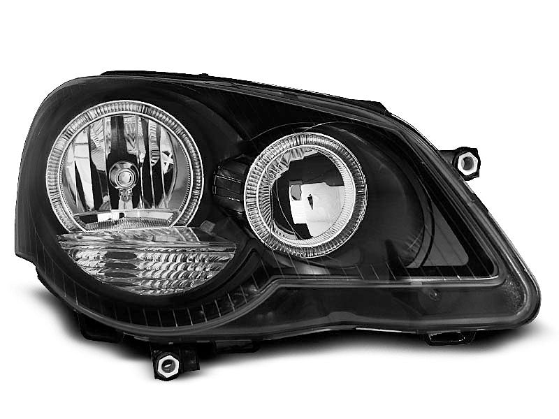 Tuning-Tec Angel Eyes Scheinwerfer für VW Polo 9N3 05-09 schwarz