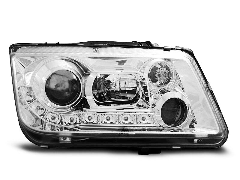 Tuning-Tec LED Tagfahrlicht Scheinwerfer für VW Bora 98-05 chrom