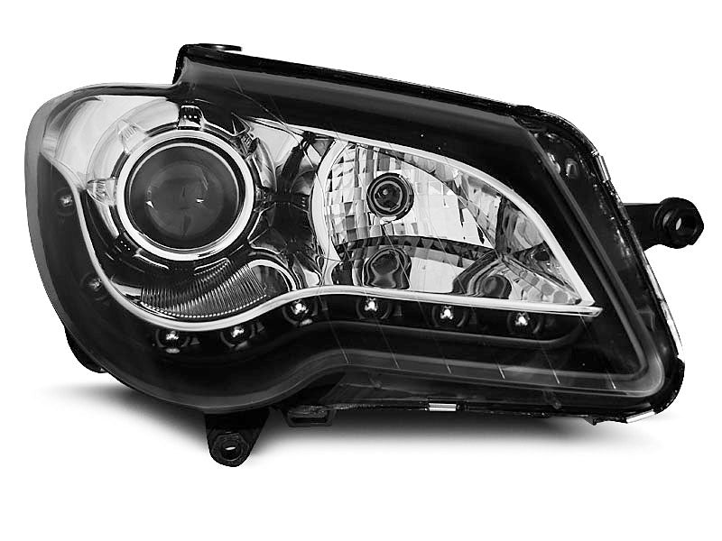 Tuning-Tec LED Tagfahrlicht Scheinwerfer für VW Touran 1T GP (Facelift) 06-10 schwarz