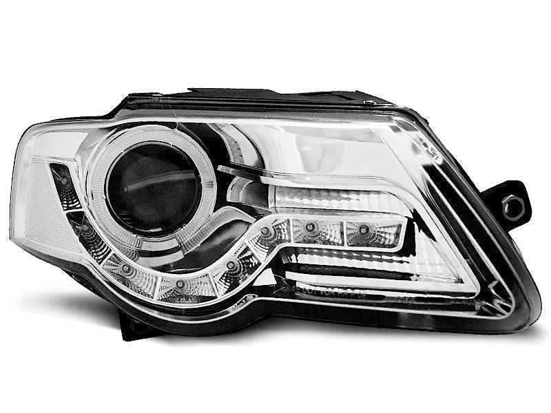 Tuning-Tec LED Tagfahrlicht Scheinwerfer für VW Passat 3C B6 05-10 chrom