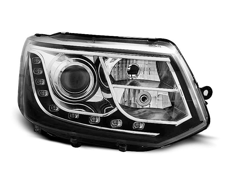 Tuning-Tec LED Tagfahrlicht Scheinwerfer für VW T5 GP (Facelift) 10-15 chrom