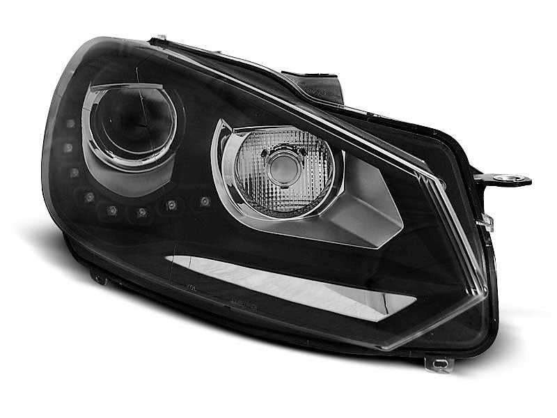Tuning-Tec LED Tagfahrlicht Scheinwerfer für VW Golf 6 08-12 schwarz