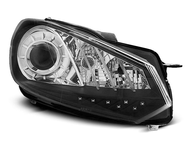 Tuning-Tec LED Tagfahrlicht Scheinwerfer für VW Golf 6 08-12 schwarz