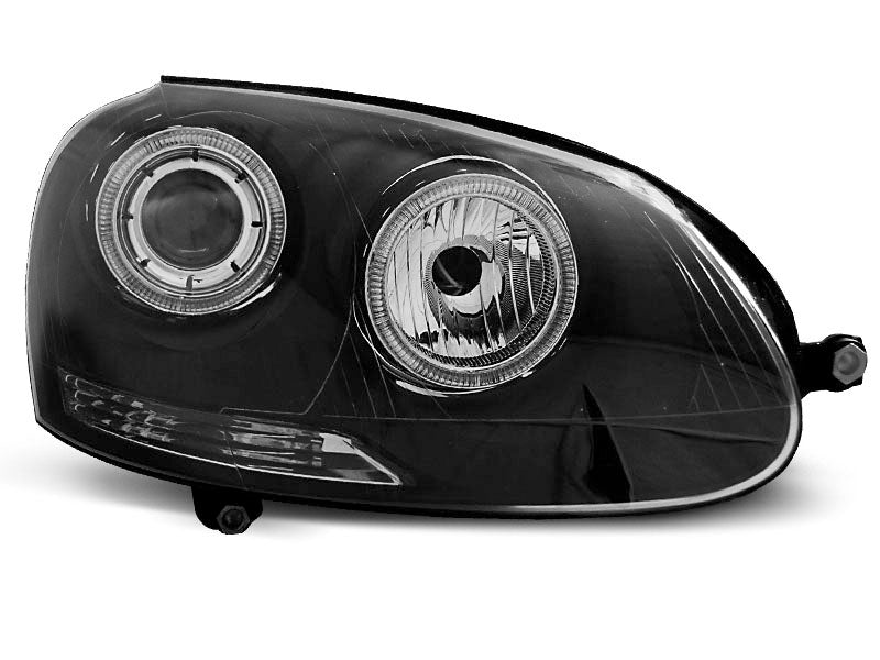 Tuning-Tec LED Angel Eyes Scheinwerfer für VW Golf 5 03-09 schwarz