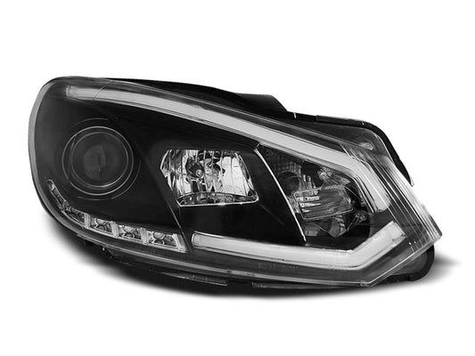 Tuning-Tec LED Tagfahrlicht Scheinwerfer für VW Golf 6 08-12 schwarz LTI